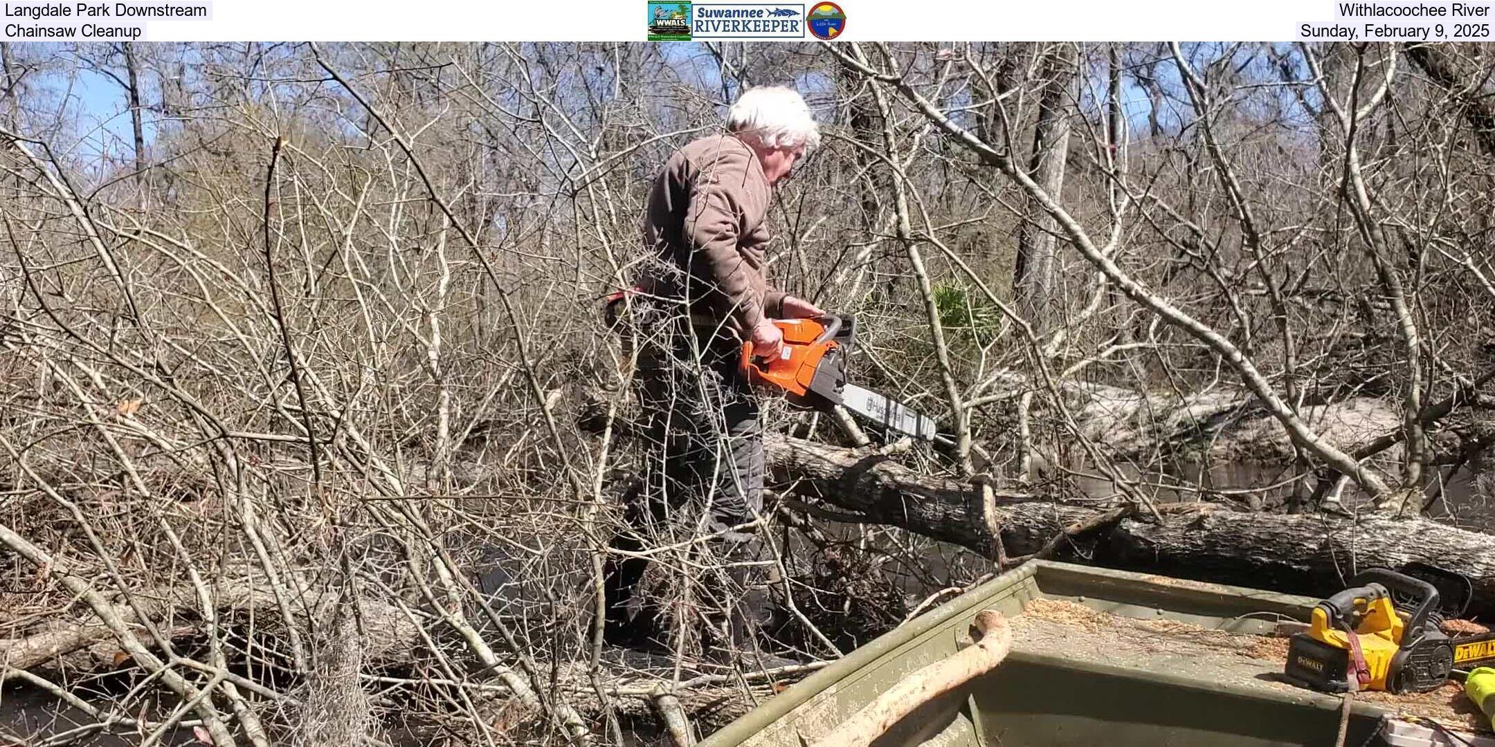 Langdale Park Downstream Withlacoochee River Chainsaw Cleanup, Sunday, February 9, 2025