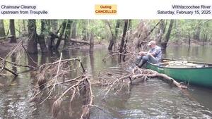 [Chainsaw Cleanup, Withlacoochee River, upstream from Troupville, Saturday, February 15, 2025]