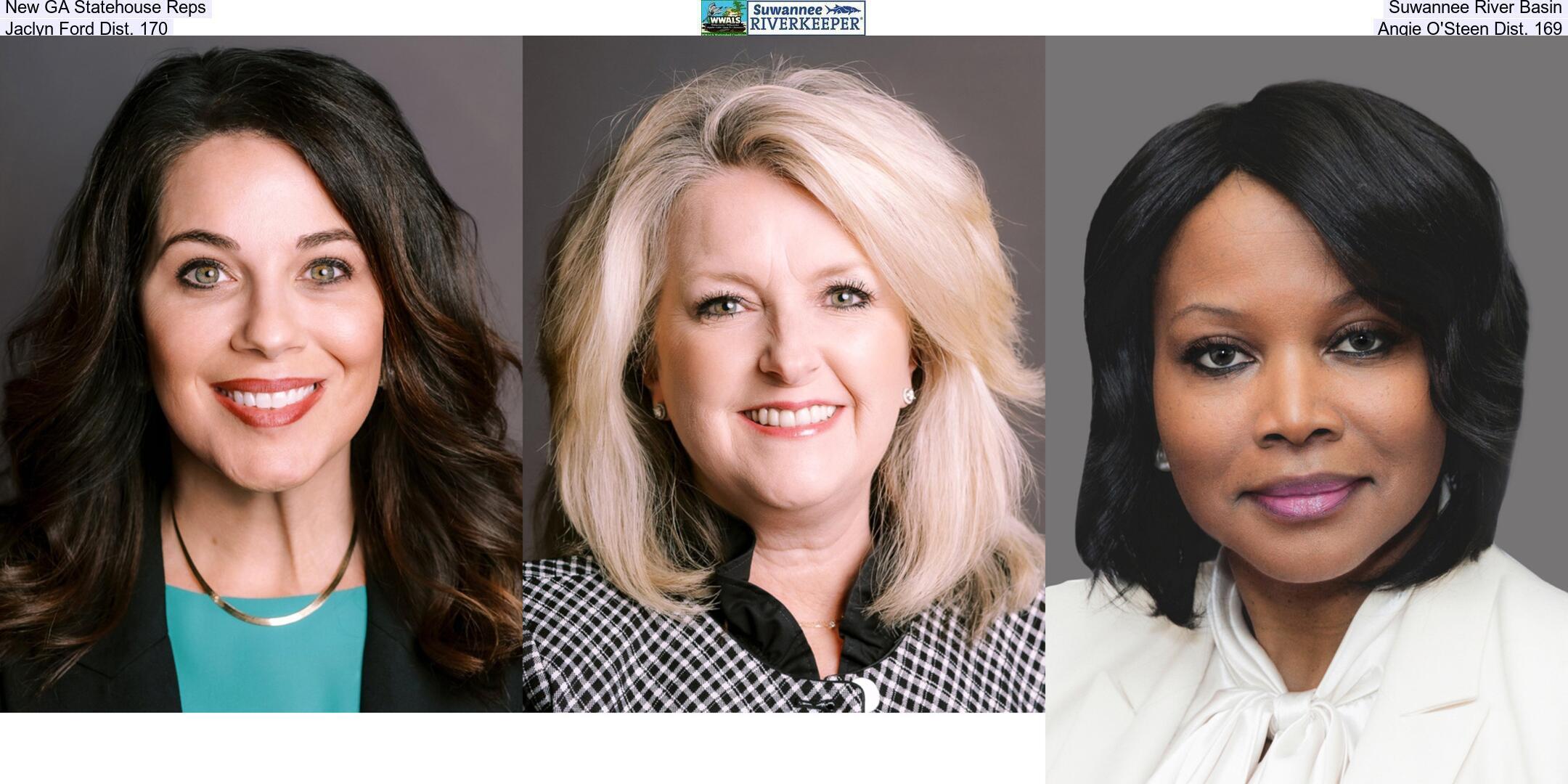 New GA Statehouse Reps, Suwannee River Basin, Jaclyn Ford Dist. 170, Angie O'Steen Dist. 169