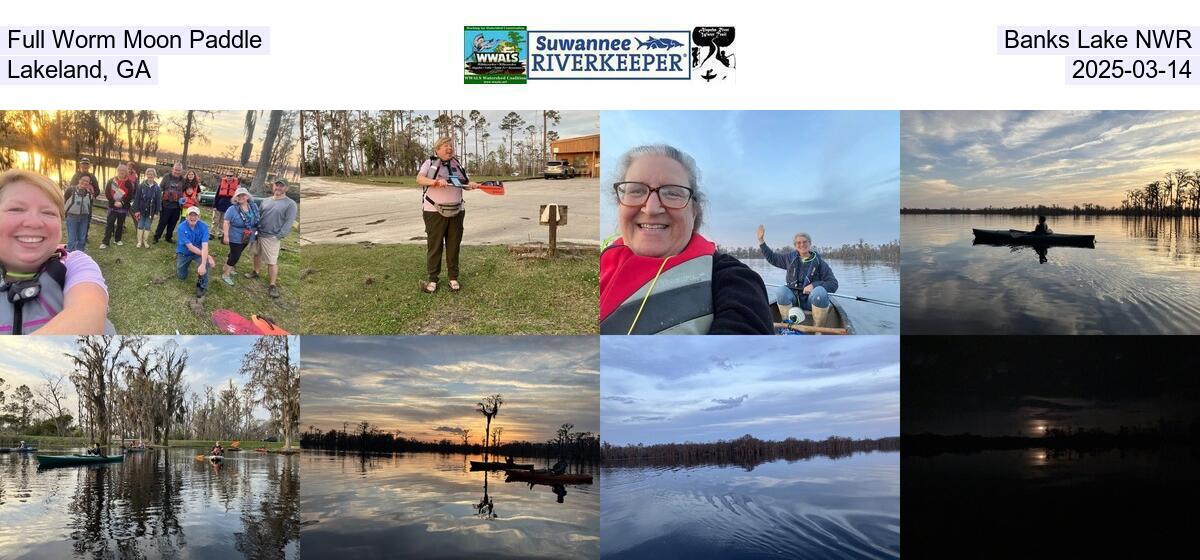 Full Worm Moon Paddle, Banks Lake NWR, Lakeland, GA, 2025-03-14