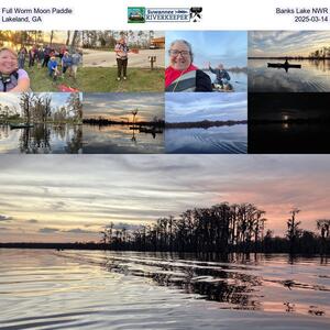 [Full Worm Moon Paddle, Banks Lake NWR, Lakeland, GA, 2025-03-14]
