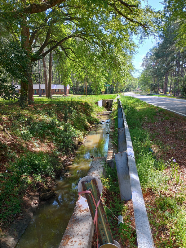 18th Street Eastbound, Tifton, GA, New River of Withlacoochee @ 18th Street 2025-04-02, 2025:04:02 12:05:44, 31.4712295, -83.5176849