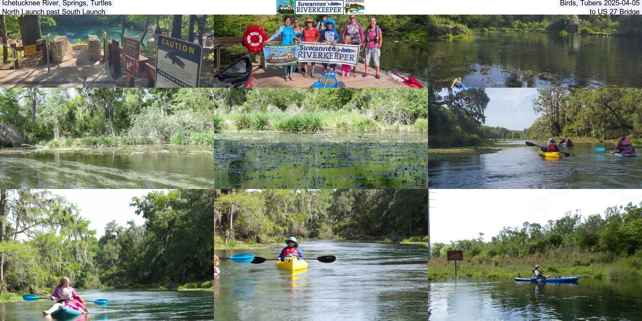 Ichetucknee River, Springs, Turtles, Birds, Tubers 2025-04-05, North Launch past South Launch, to US 27 Bridge
