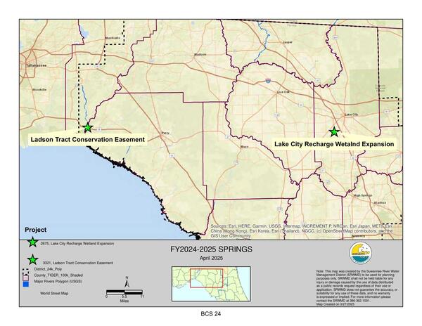 Map: FY2024-2025 SPRINGS April 2025