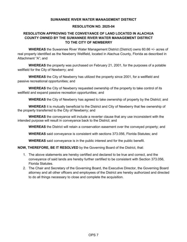 RESOLUTION NO. 2025-04
