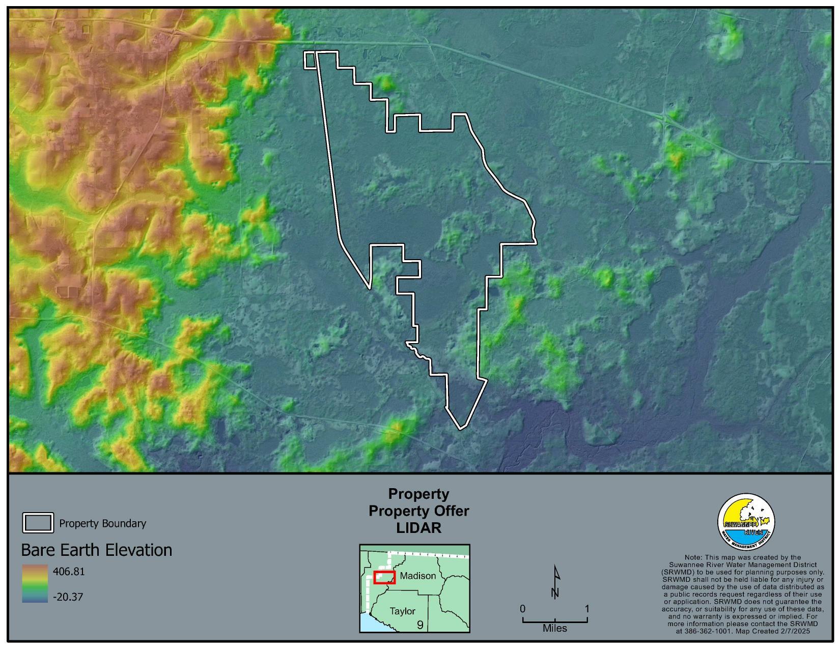 Map: LIDAR, Avalon Woodland Ravines