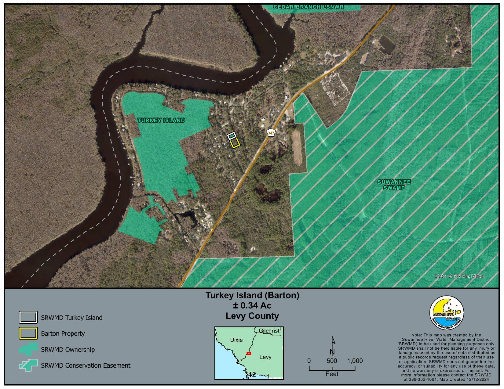 Location Map: Turkey Island (Barton)