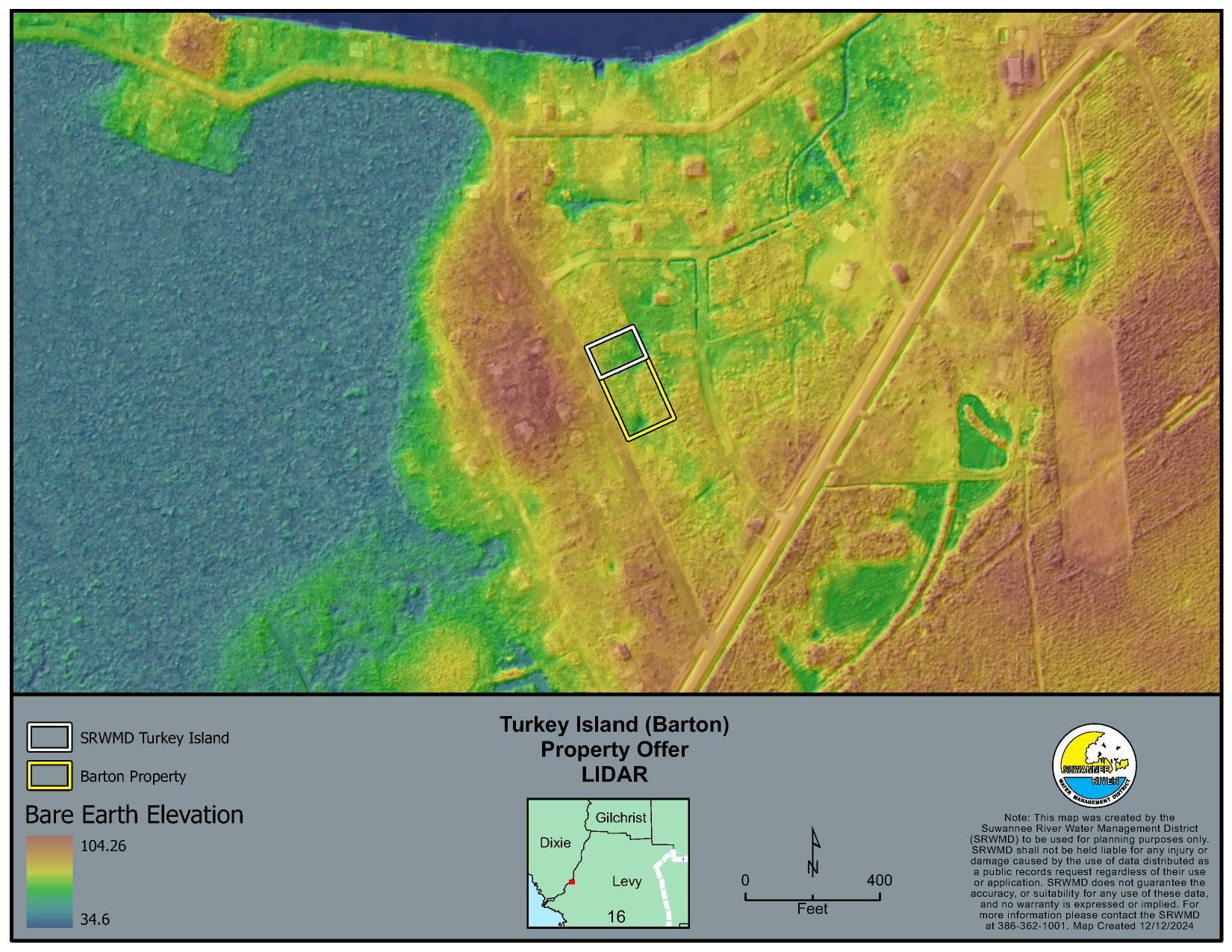 Map: LIDAR, Turkey Island (Barton)