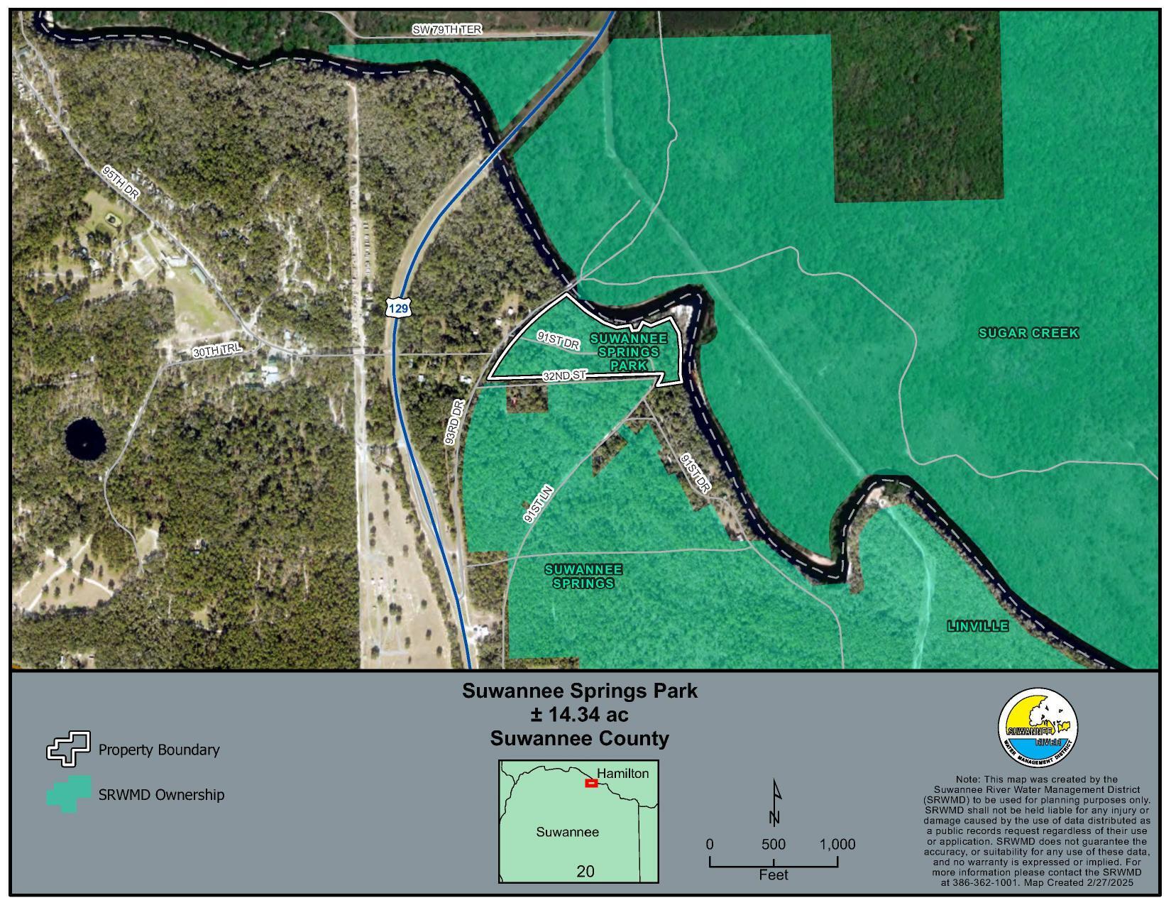 Location Map: Suwannee Springs Park