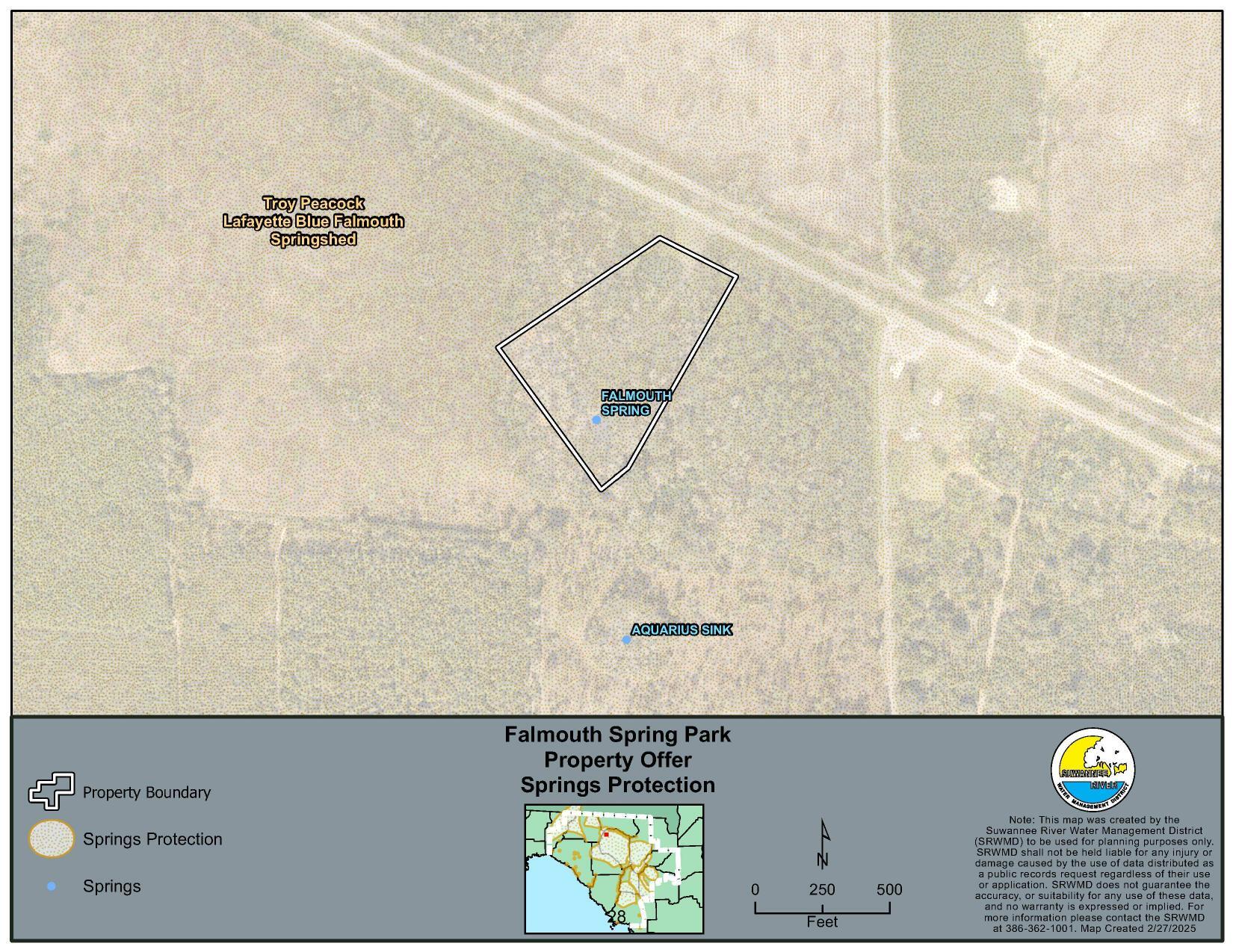 Map: Springs Protection, Falmouth Spring Park