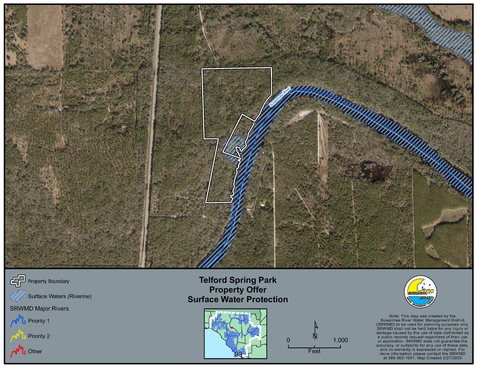 Map: Surface Water Protection, Telford Spring Park