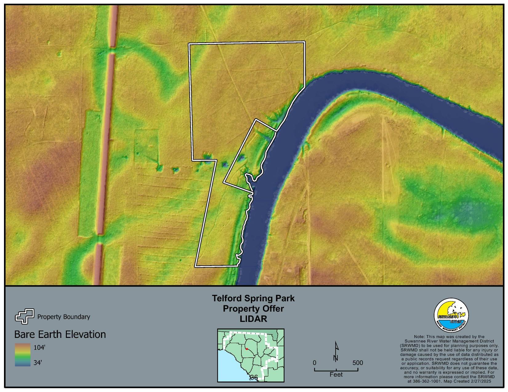 Map: LIDAR, Telford Spring Park