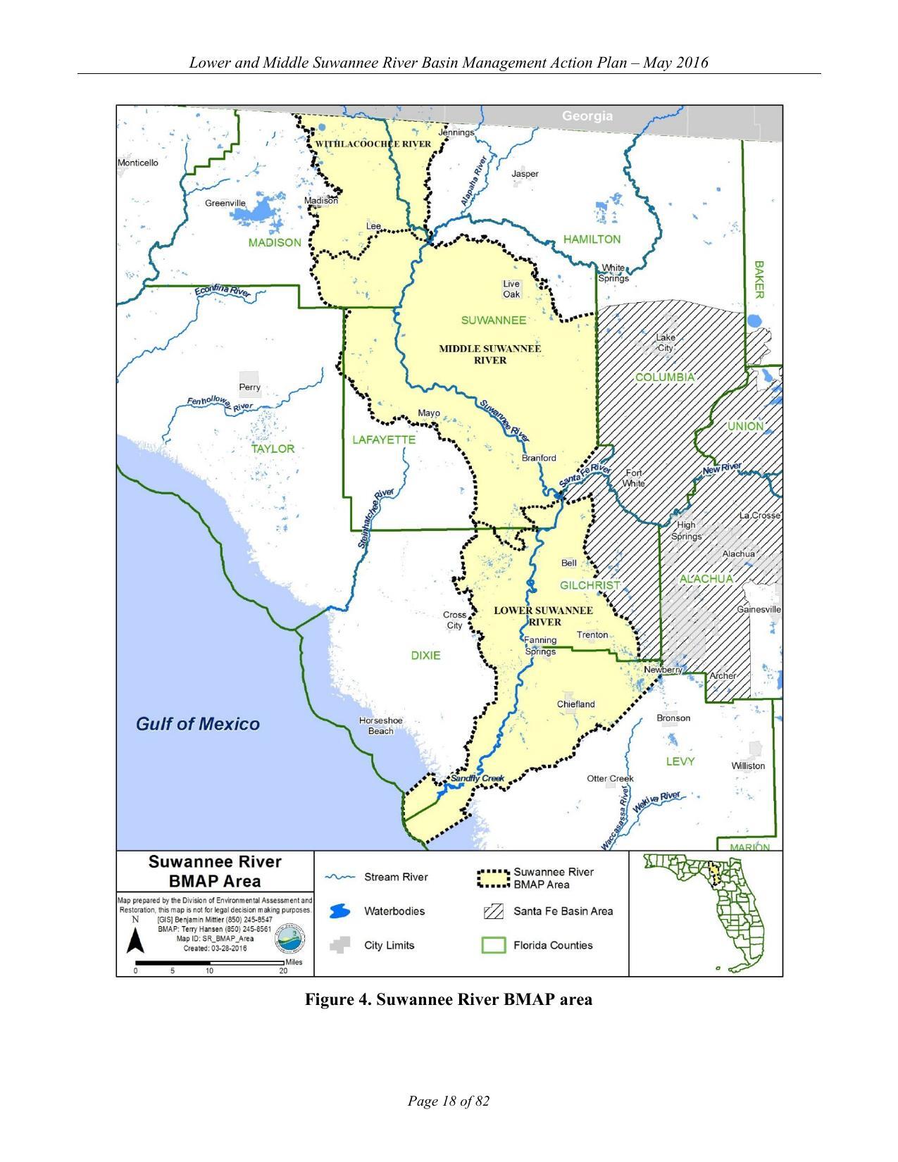 Suwannee River BMAP Area May 2016