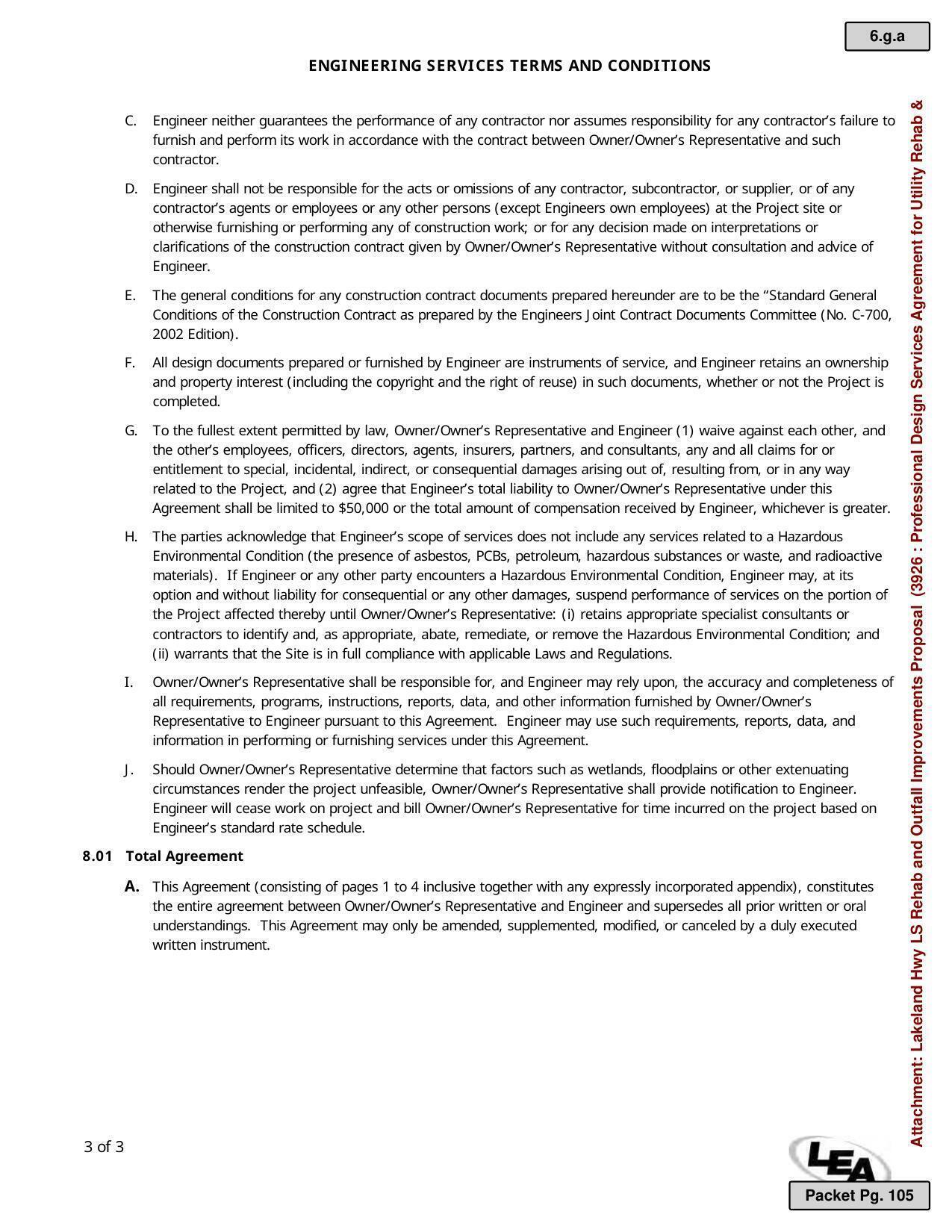 8.01 Total Agreement