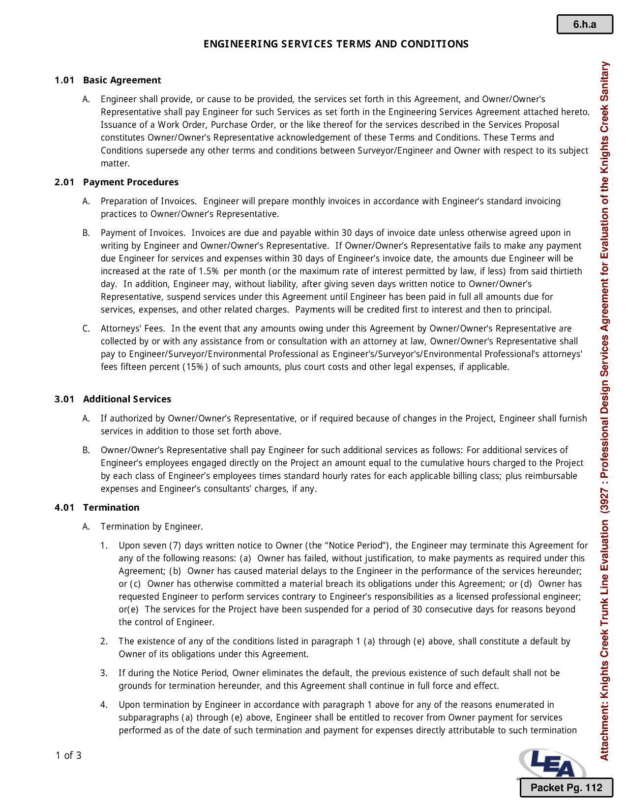 1.01 Basic Agreement