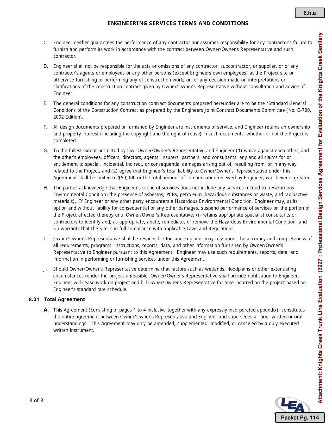 8.01 Total Agreement