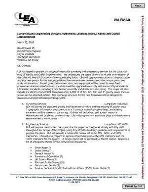 [LEA Surveying and Engineering Services Agreement: Lakeland Hwy LS Rehab and Outfall Improvements]