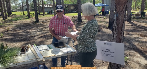 Tree Measurement, 2025-04-12, A Day in the Woods, GFEC --jsq for WWALS