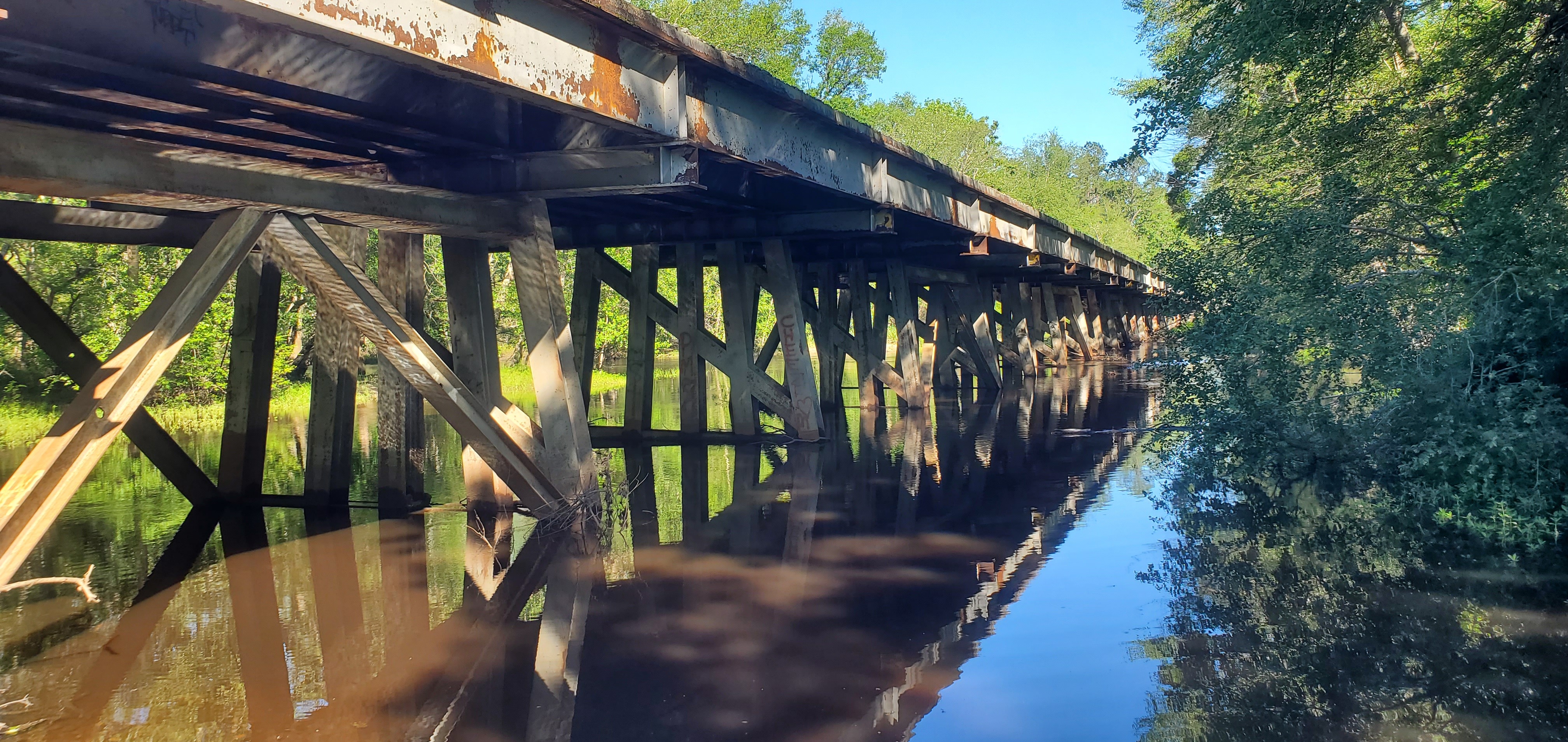 Norfolk Southern Railroad Bridge over Withlacoochee River, 10:10:03, 30.8628753, -83.3208304