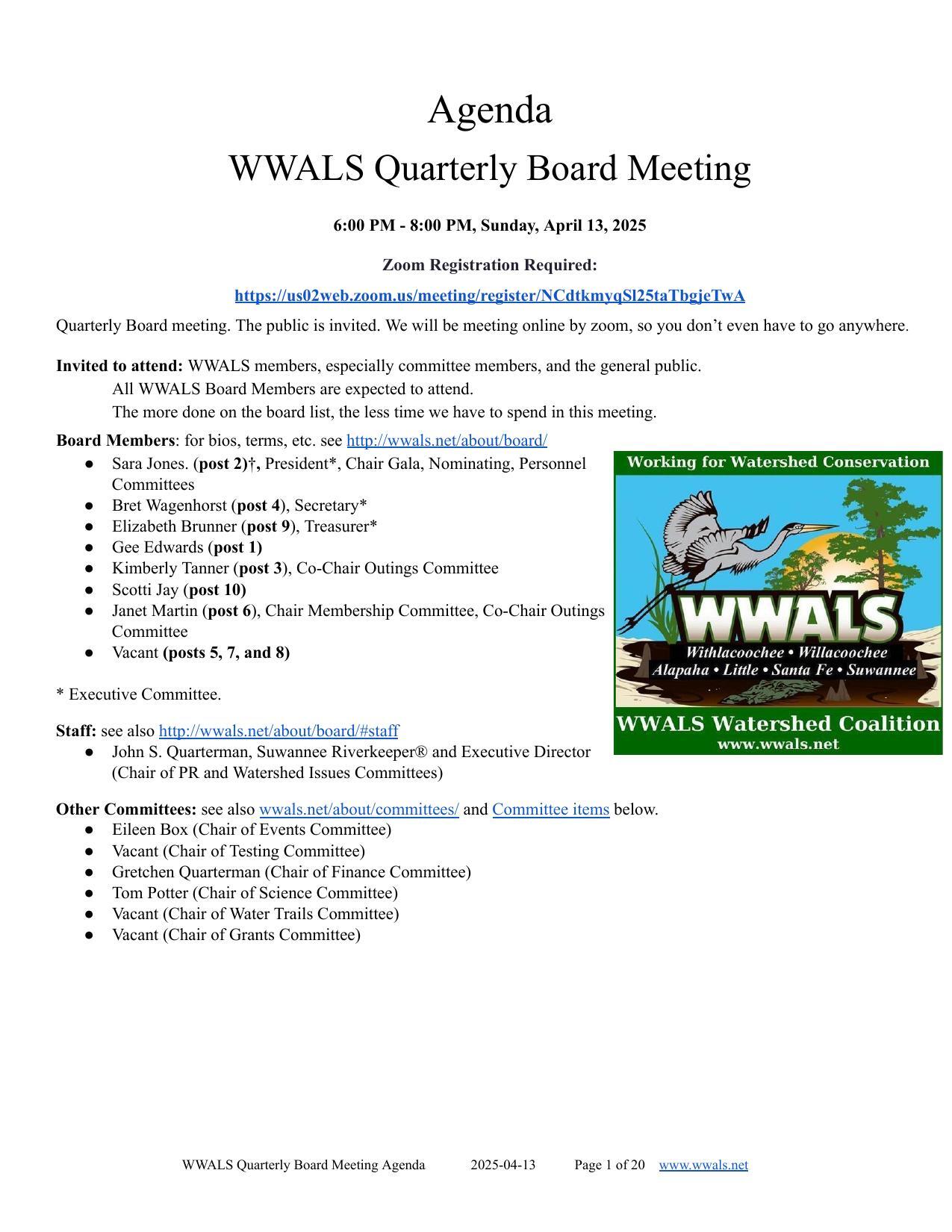 Officers Board, Staff, Committees
