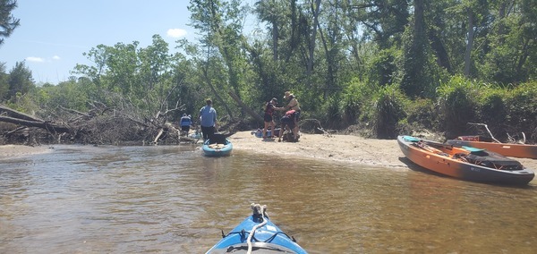 Portage around logjam on Sugar Creek, 12:13:57, 30.8634374, -83.3192978