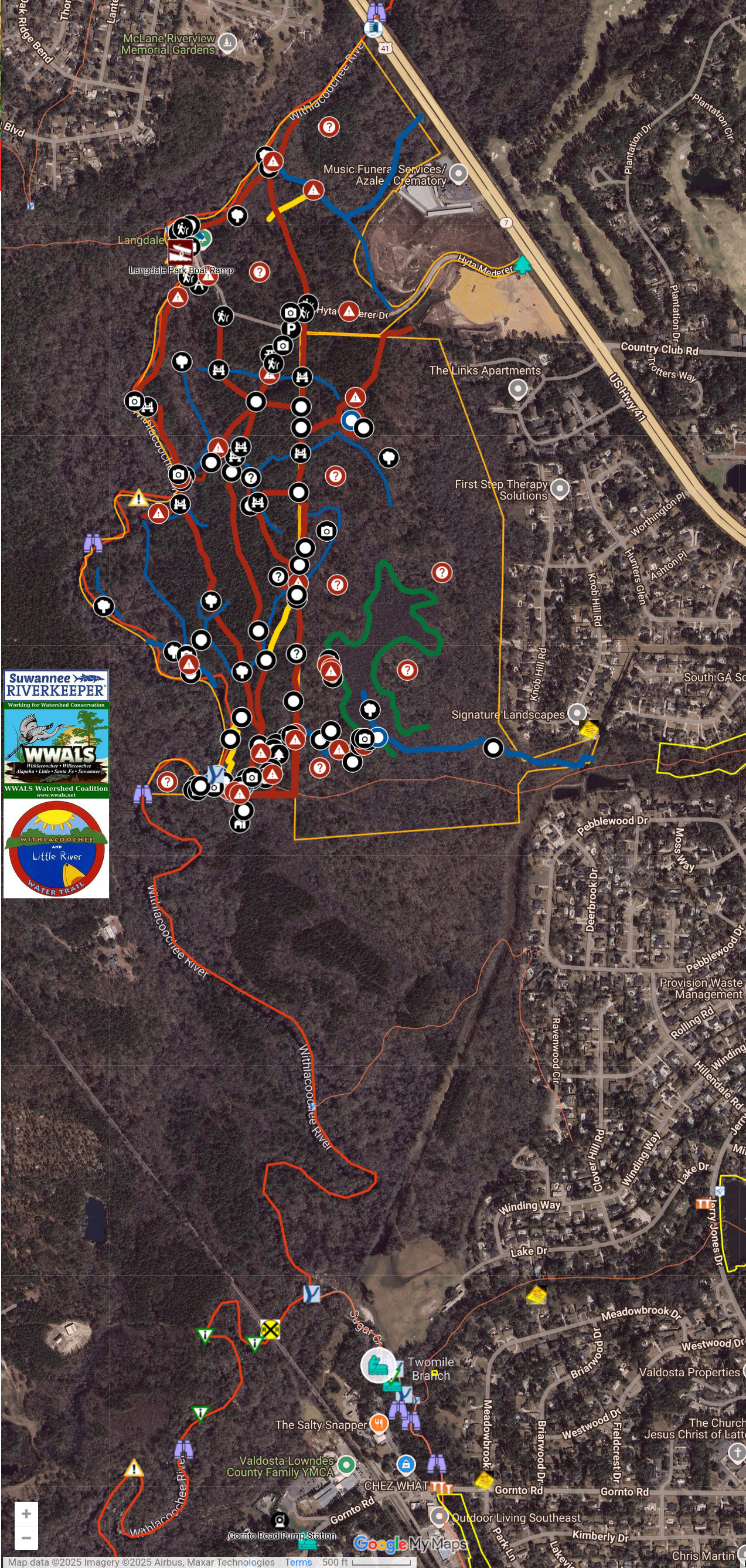 Map: Langdale Park to Sugar Creek --WLRWT 2025-04-21