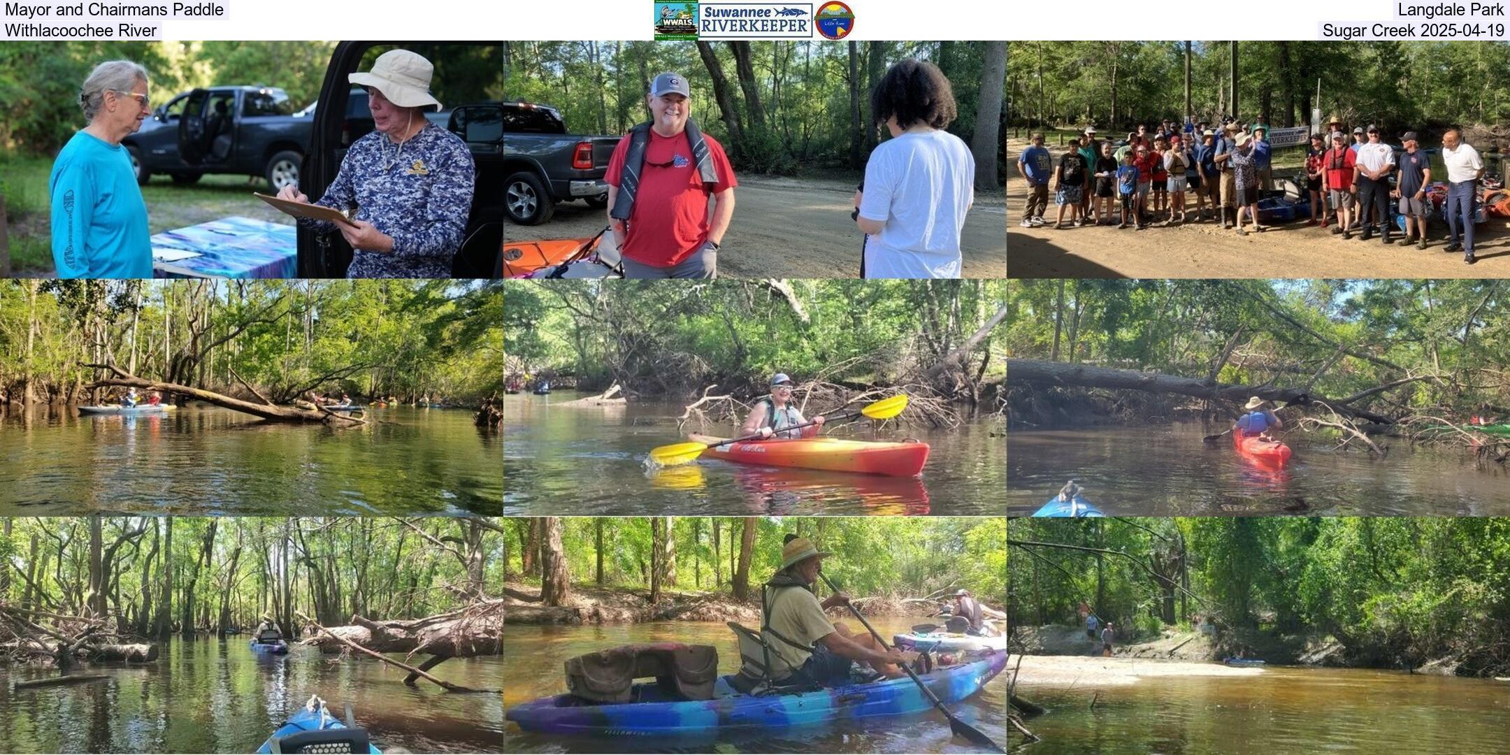 Mayor and Chairmans Paddle, Langdale Park, Withlacoochee River, Sugar Creek 2025-04-19