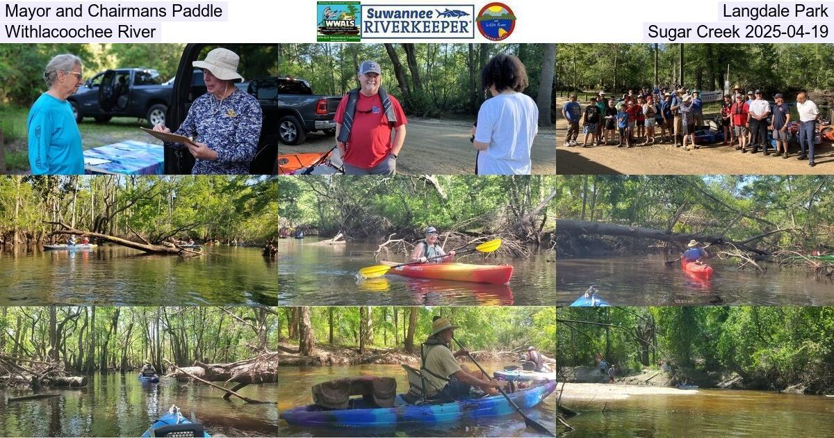 Mayor and Chairmans Paddle, Langdale Park, Withlacoochee River, Sugar Creek 2025-04-19