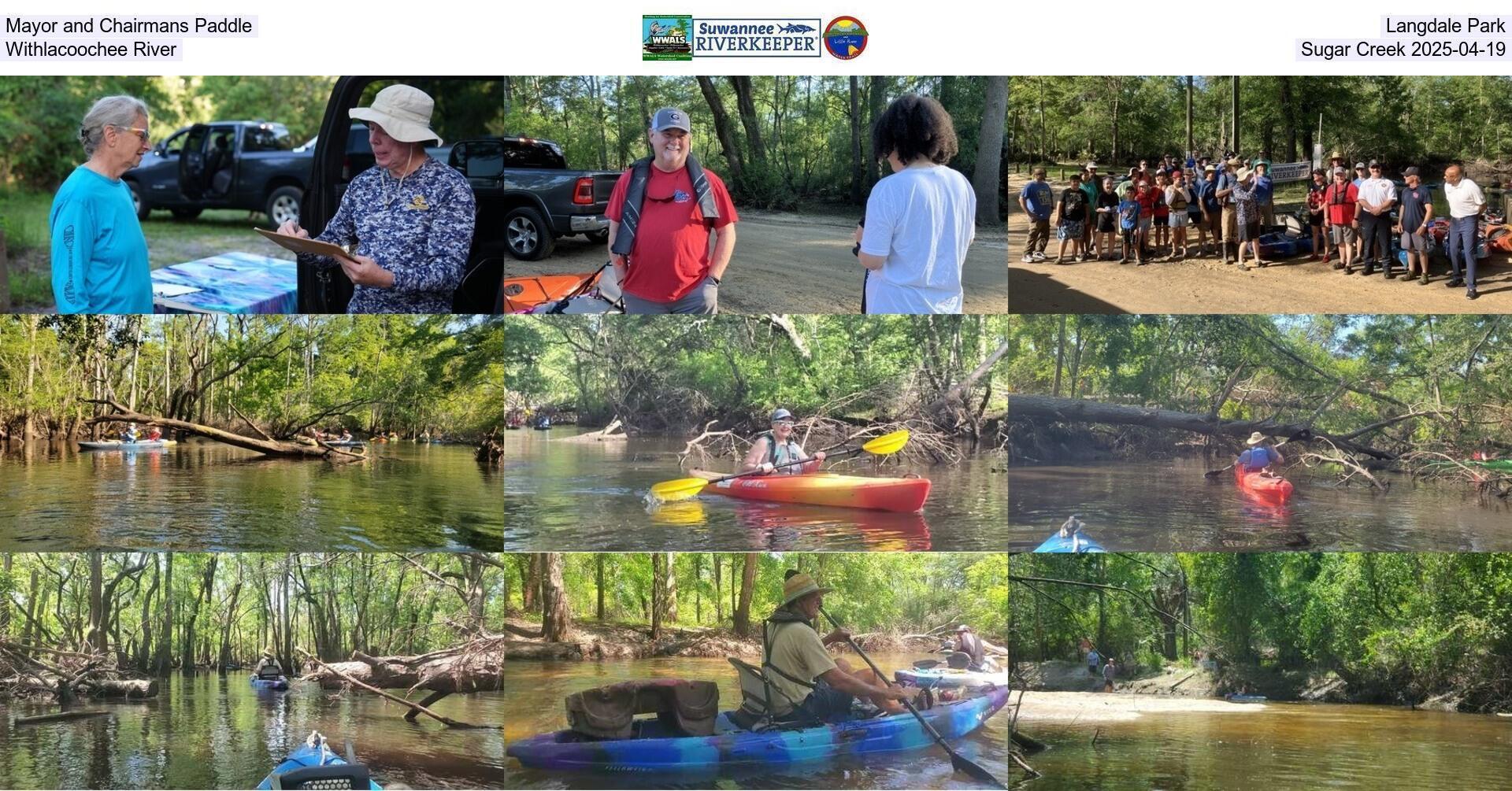 Mayor and Chairmans Paddle, Langdale Park, Withlacoochee River, Sugar Creek 2025-04-19