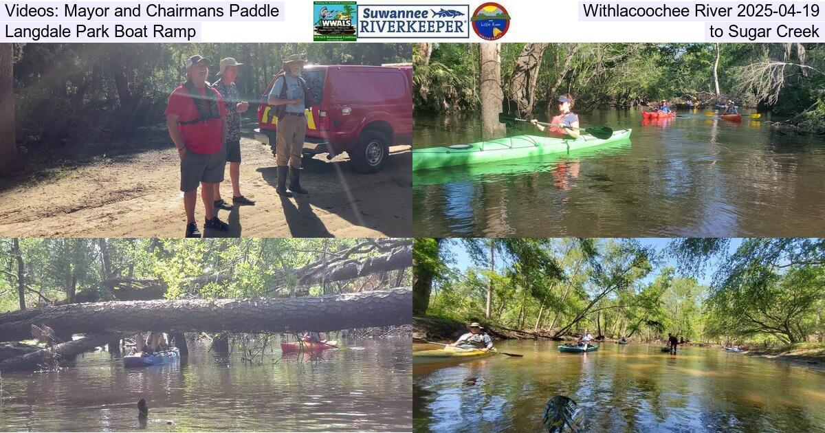 Videos: Mayor and Chairmans Paddle, Withlacoochee River 2025-04-19, Langdale Park Boat Ramp to Sugar Creek