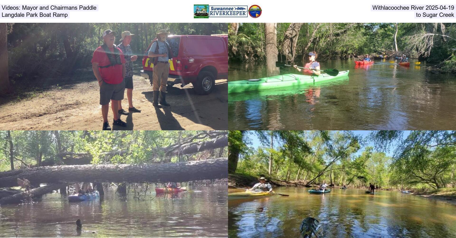 [Videos: Mayor and Chairmans Paddle, Withlacoochee River 2025-04-19, Langdale Park Boat Ramp to Sugar Creek]