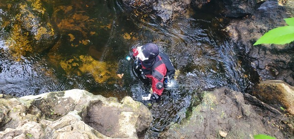 [Stoney in the water]