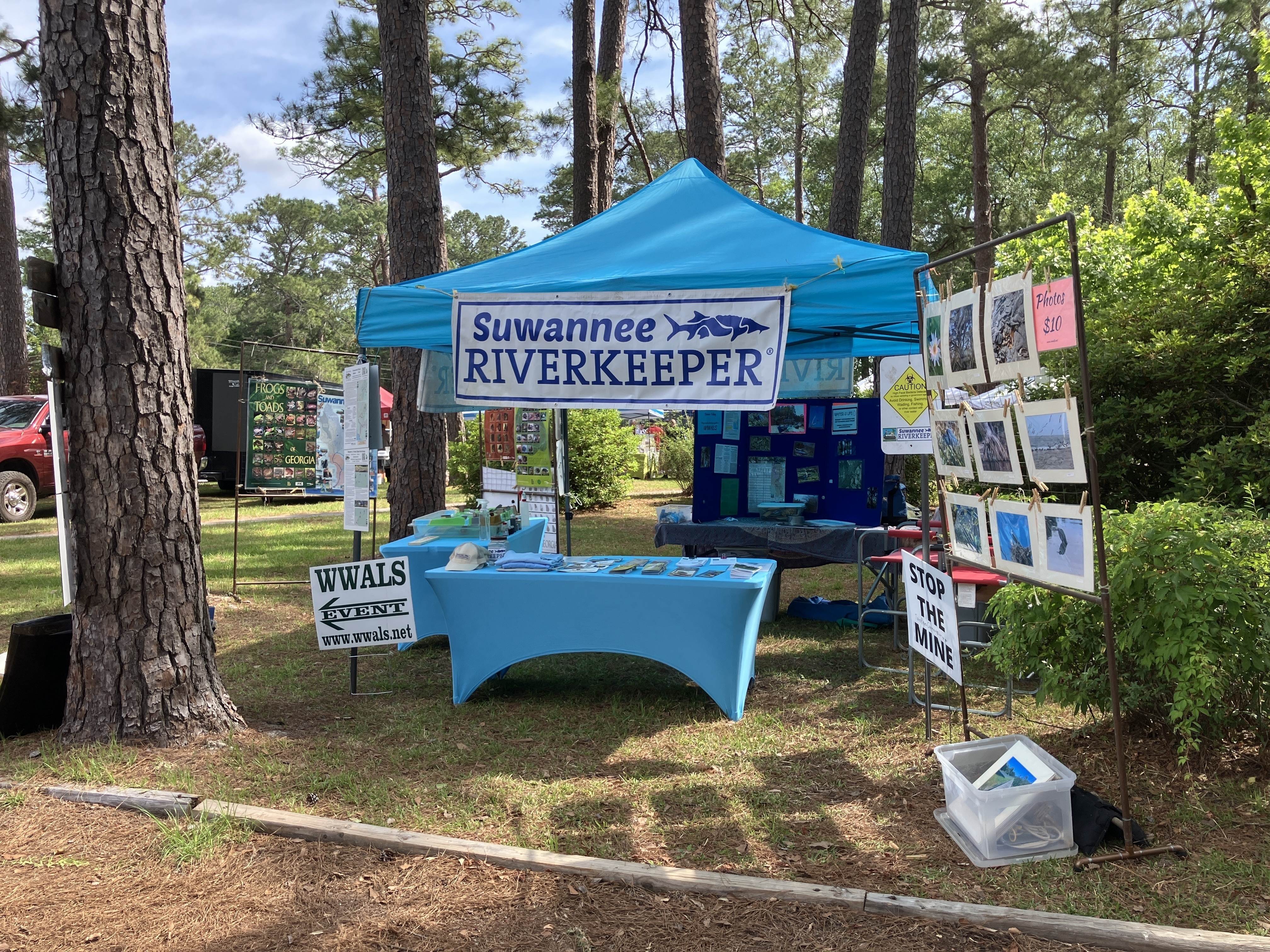WWALS booth with photographs --Gretchen Quarterman