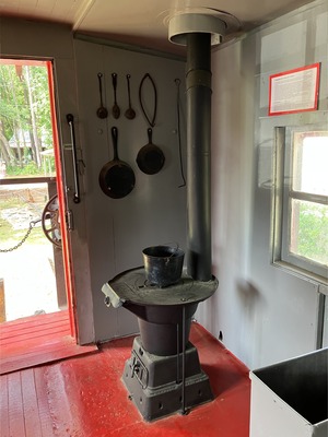 [Stove and iron pans --Gretchen Quarterman]