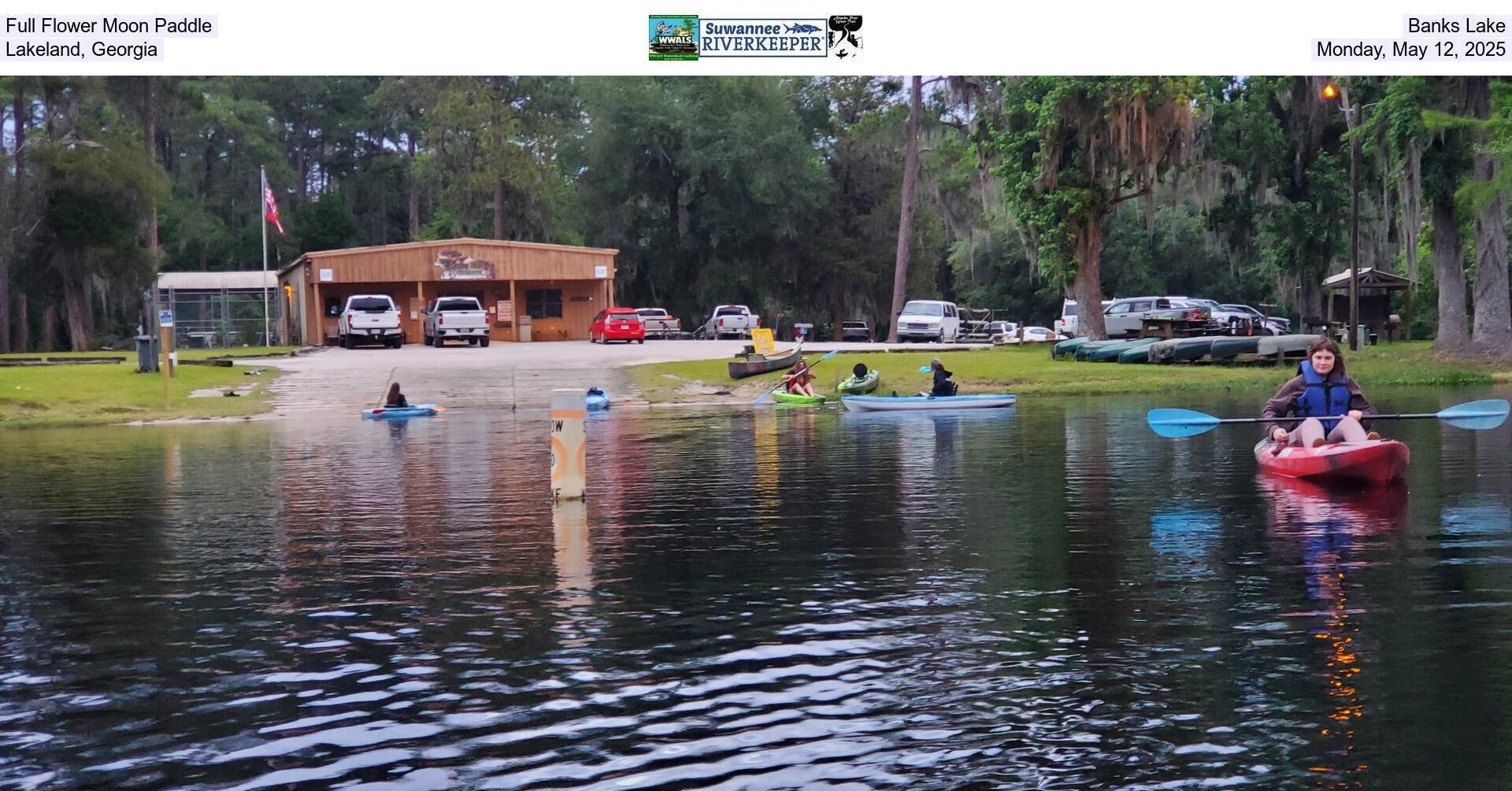 [Full Flower Moon Paddle, Banks Lake, Lakeland, Georgia, Monday, May 12, 2025]