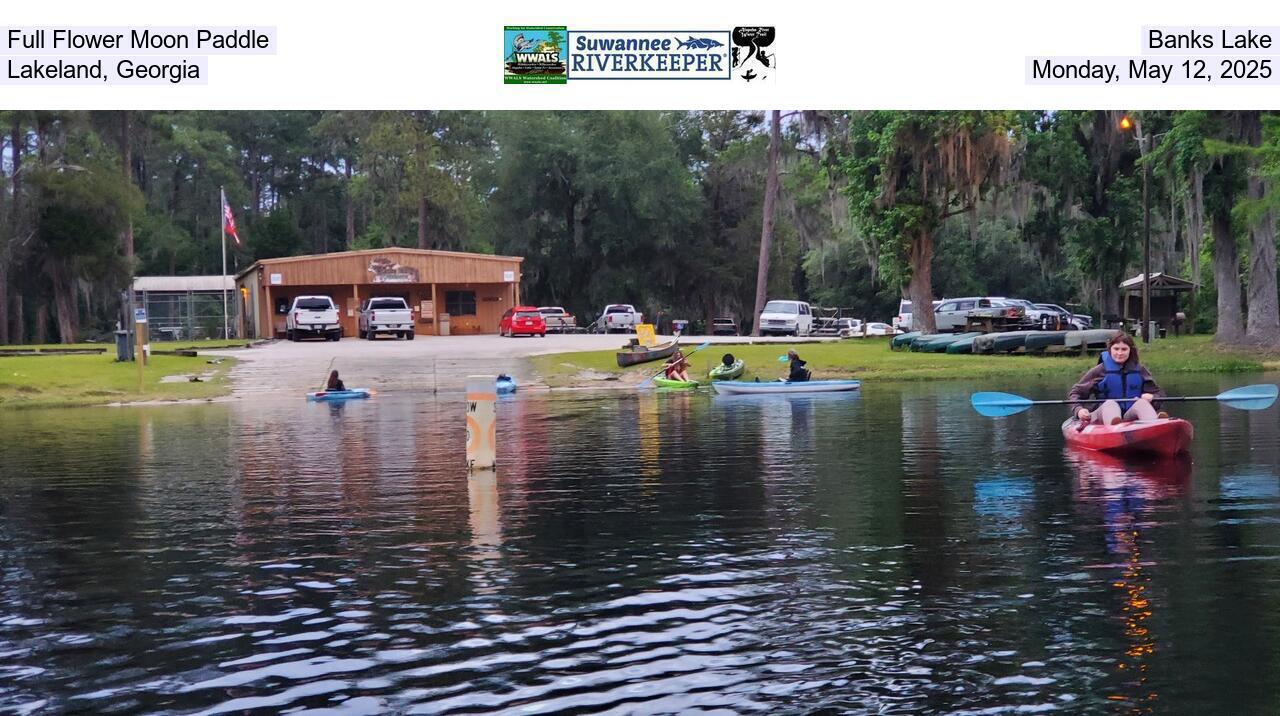 Full Flower Moon Paddle, Banks Lake, Lakeland, Georgia, Monday, May 12, 2025