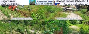 [Sugar Creek Sewage Bypass 2025-05-14, Valdosta Utilities, Bottom end extended]