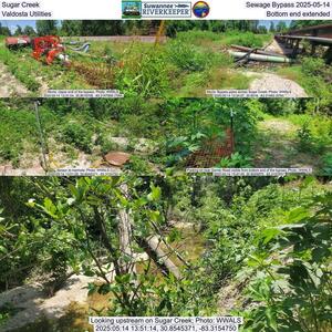 [Sugar Creek Sewage Bypass 2025-05-14, Valdosta Utilities, Bottom end extended]