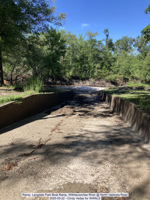 [Ramp, Langdale Park Boat Ramp, Withlacoochee River @ North Valdosta Road, 2025-05-22 --Cindy Vedas for WWALS]