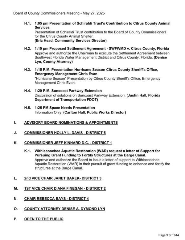 Page 9: H.4. 1:20 P.M. Suncoast Parkway Extension