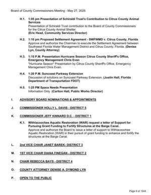 [Page 9: H.4. 1:20 P.M. Suncoast Parkway Extension]
