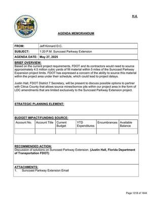 [Agenda Memorandum for Citrus BOCC meeting 2025-05-27]