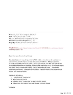 [FDOT District 7 to Citrus BOCC requesting No local permit required 2025-05-06]