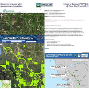 [Borrow pits proposed within 5 miles of Suncoast PKWY Ext., upstream from Crystal River @ Citrus BOCC 2025-05-27]