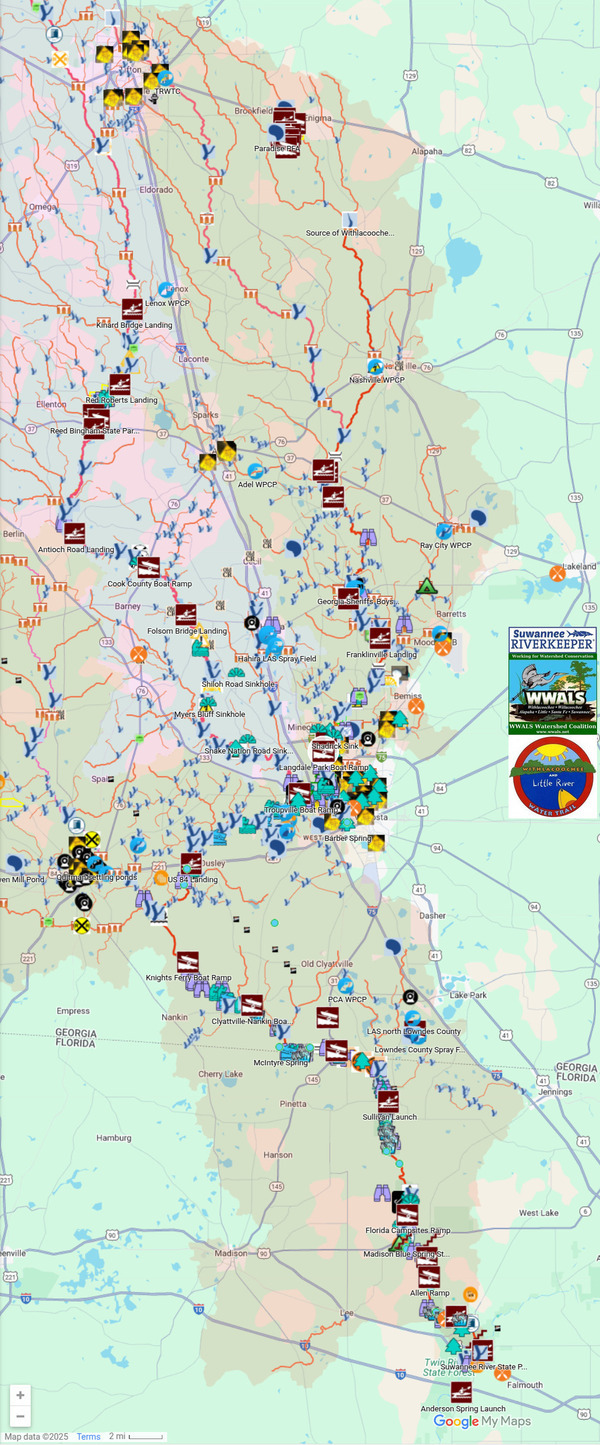 [Map: Langdale Park, Withlacoochee River --WLRWT 2025-05-23]