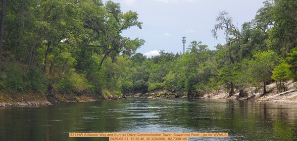 [331 NW Stillwater Way and Sunrise Drive Communication Tower, Suwannee River --jsq for WWALS, 2025-05-31, 13:38:46, 30.3294996, -82.7338145]