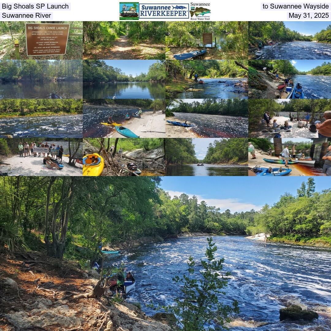 Big Shoals SP Launch to Suwannee Wayside, Suwannee River, May 31, 2025