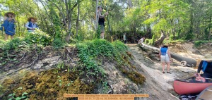 [Dottie and Dennis directing from above, Suwannee River --jsq for WWALS, 2025-05-31, 11:22:18, 30.3394806, -82.6829959]