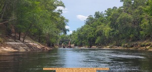 [Zoomed: Norfolk Southern RR Bridge in sight, Suwannee River --jsq for WWALS, 2025-05-31, 13:41:30, 30.3287198, -82.7360922]