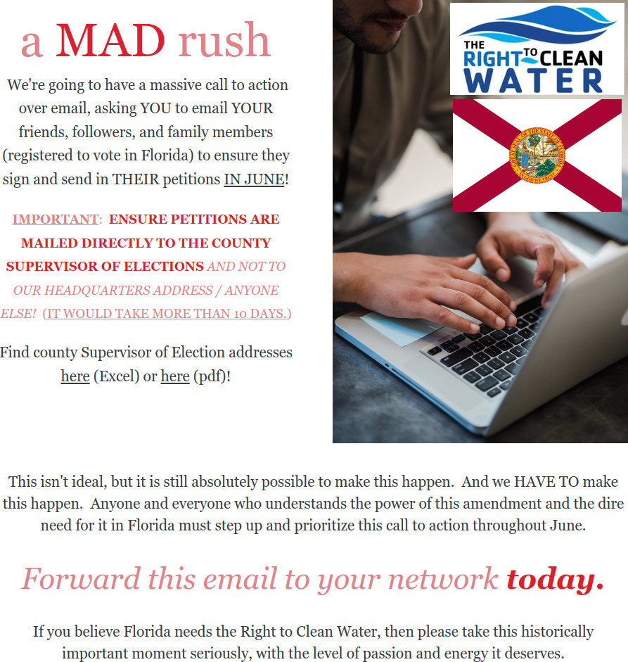 Send your RTCW petition to your Election Supervisor today